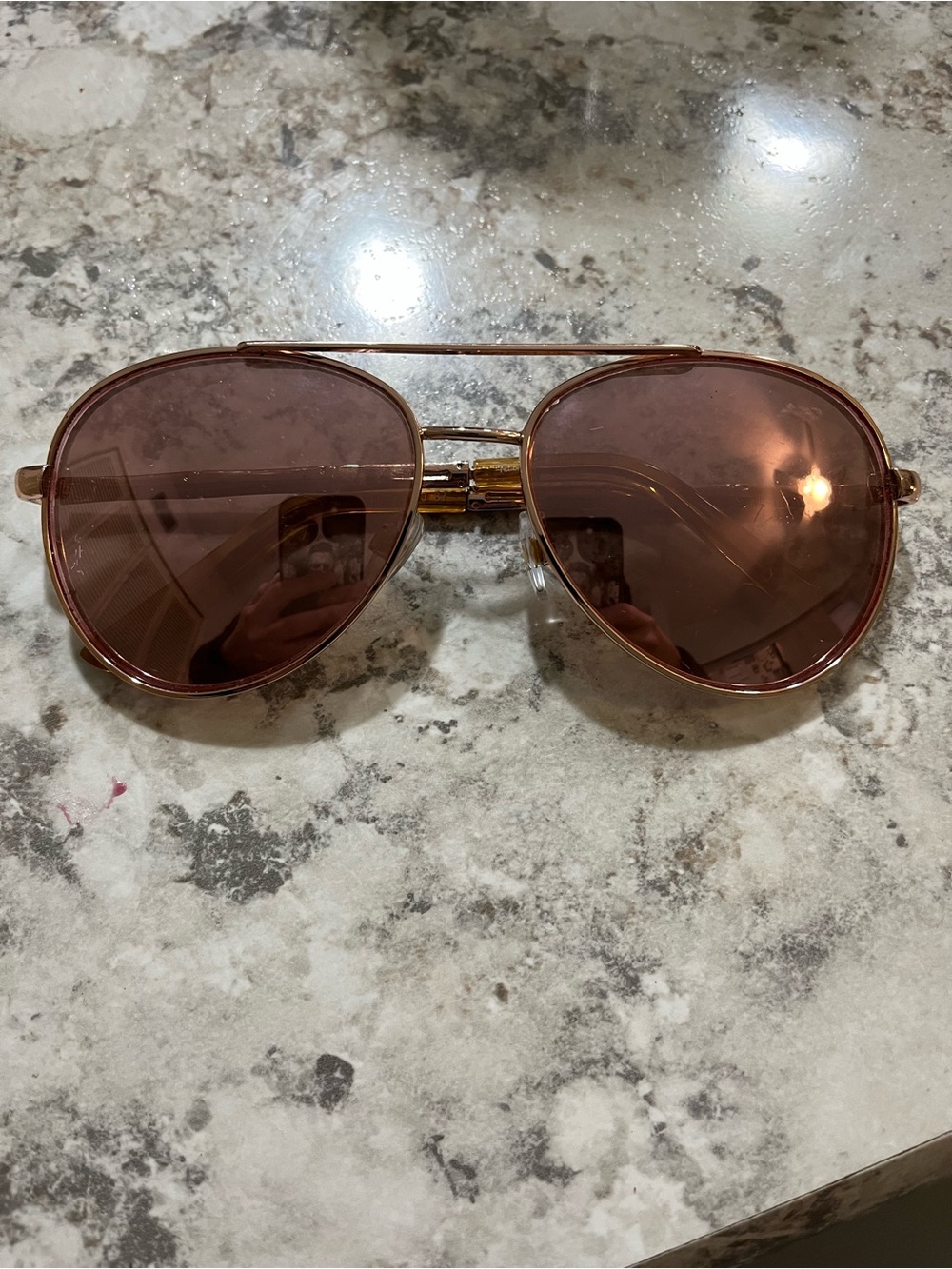 Panama Jack X Foster Grant Rose Gold and Gold Sunglasses